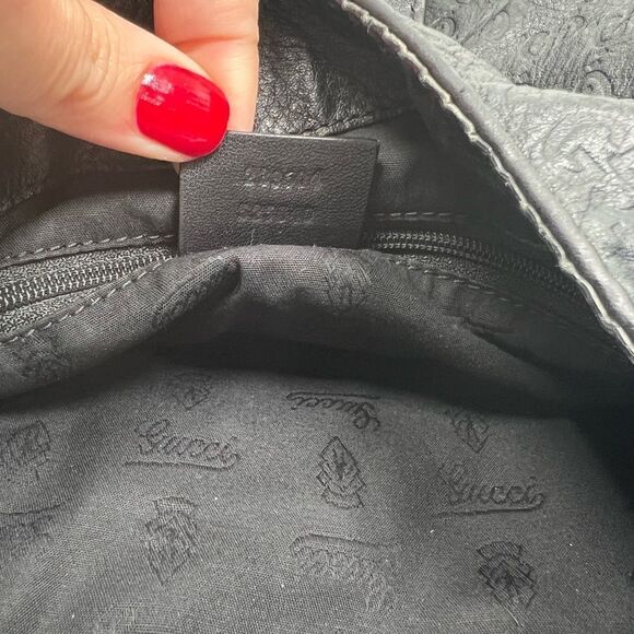 Guccissima Gucci Black Handbag Bag Hobo - Picture 12 of 14